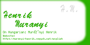 henrik muranyi business card